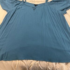 Torrid Green Relaxed Cut Out Blouse